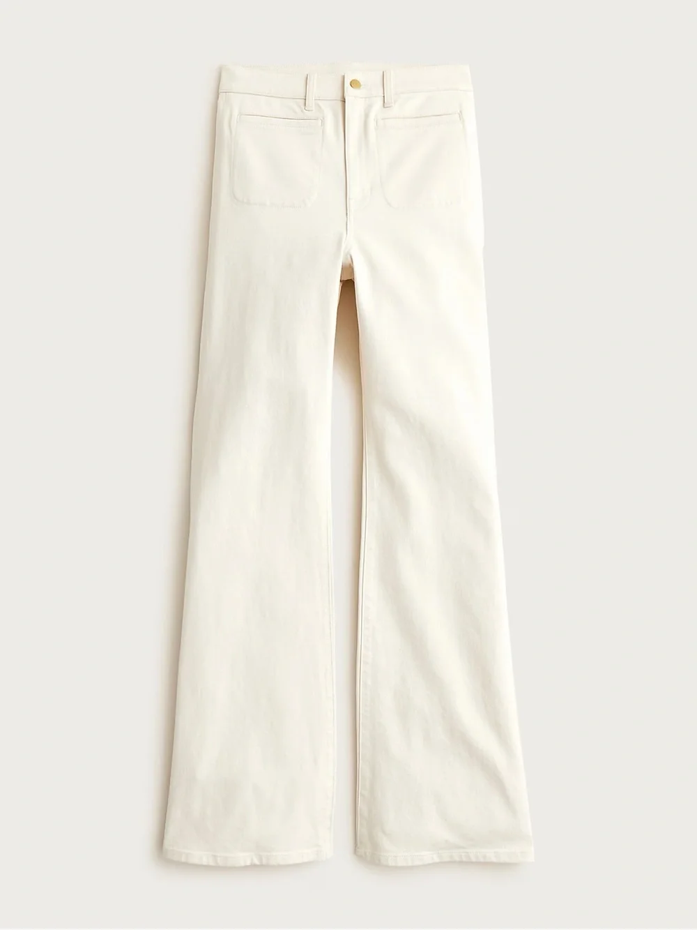 J. Crew Cream Wide-Leg Jeans